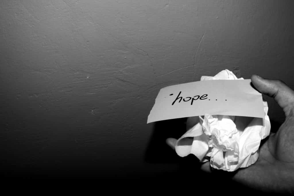 paper, crushed, hope