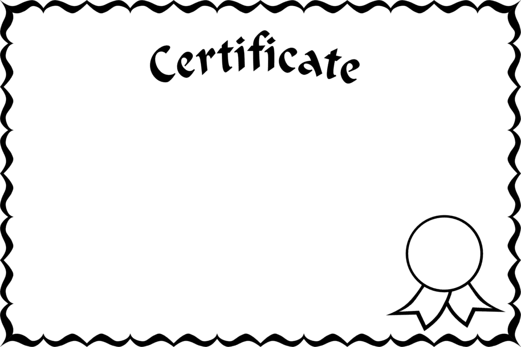 certificate, certification, credential