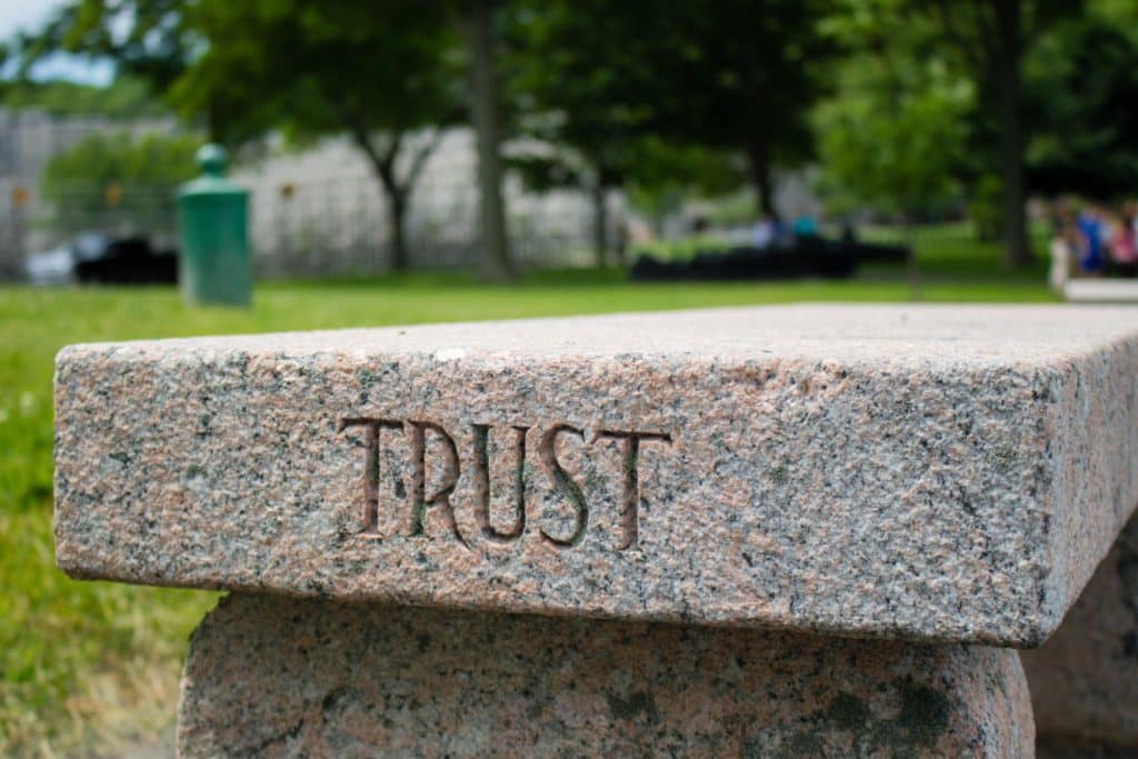 "Trust" Bench near Trophy Point at West Point