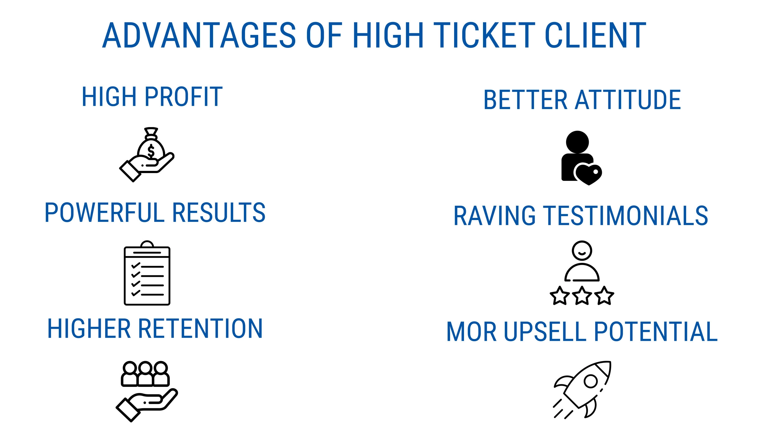 advantages of high ticket clients - start a successful online coaching business
