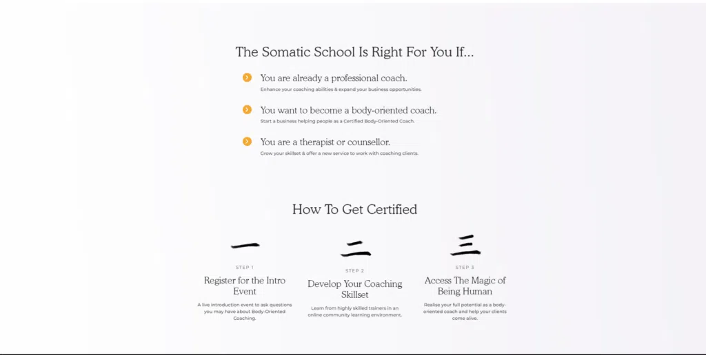 The Somatic School's Coaching Certification Program